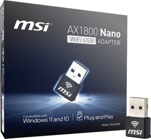 Karta sieciowa MSI 302-8ZE30XE-000 NANO. Wifi 6 MSI