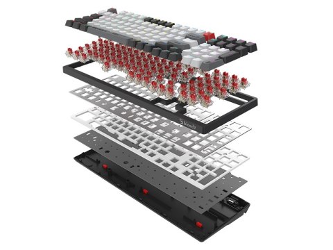 Klawiatura mechaniczna A4TECH BLOODY WS98 Grey WRLS (BLMS RED Plus Switches) A4TECH