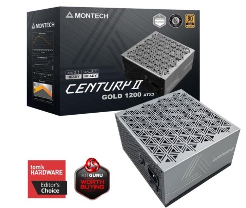 MONTECH Zasilacz Century II 1200W 80+ Złoty ATX 3.1 Srebrny Montech