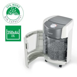 Niszczarka Leitz IQ OptiMax Small Office 350, 22l, P5, 8 kartek, Automatyczny Start/Stop, Funkcja cofania, Obrotowy pojemnik - 3 LEITZ