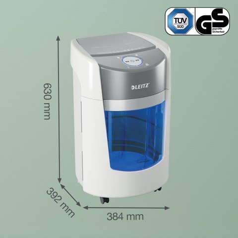 Niszczarka Leitz IQ OptiMax Small Office 350, 22l, P5, 8 kartek, Automatyczny Start/Stop, Funkcja cofania, Obrotowy pojemnik - 3 LEITZ
