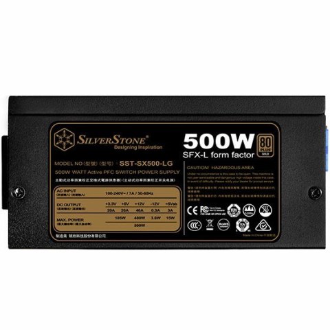 Silverstone SST-SX500-LG V2.1 moduł zasilaczy 500 W 20+4 pin ATX SFX-L Czarny SilverStone