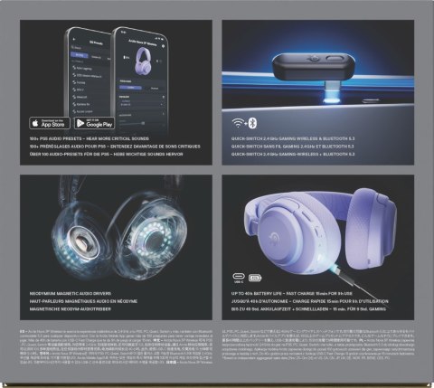 Słuchawki Steelseries Arctis Nova 3P Wireless do Playstation, Levander SteelSeries