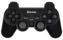 VAKOSS GAMEPAD BEZPRZEWODOWY USB Z FUNKCJĄ DUAL SHOCK, PC/PS3, TRYB CYFROWY I ANALOGOWY, GP-4705BK CZARNY VAKOSS