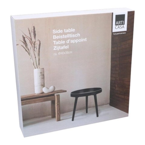 Arti Casa - Stolik kawowy okrągły do salonu 40x36 cm (Czarny) Arti Casa