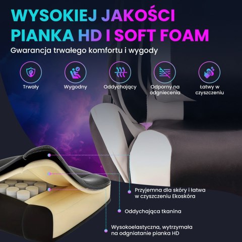 Extralink Gaming | Fotel gamingowy | biurowy, obrotowy, kubełkowy, czarno-biały, G-526 Extralink