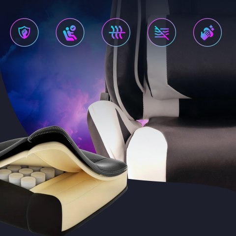 Extralink Gaming | Fotel gamingowy | biurowy, obrotowy, kubełkowy, czarno-biały, G-526 Extralink