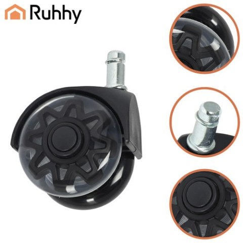 Kółka do fotela obrotowego czarne 5szt. Ruhhy26294 RUHHY