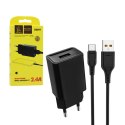 Ładowarka sieciowa USB + kabel USB typu C 2400 mA 12 W LP