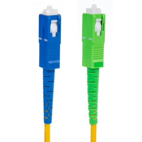 Patchcord światłowód kabel Maclean, SC/APC-SC/UPC SM 9/125 LSZH, jednomodowy, długość 15m, simplex, G657A2, MCTV-405 Maclean