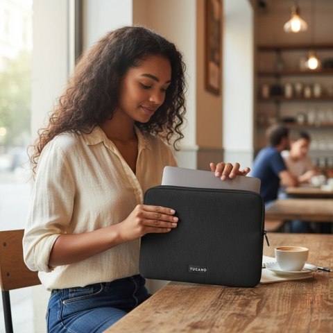 Tucano Colore2 - Pokrowiec MacBook Pro 15" / Laptop 14" / 13" (czarny) Tucano