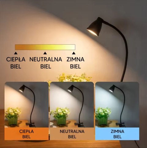 ZD130 Lampka biurkowa led z klipsem ATL