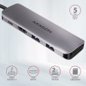 Axagon HMC-5 stacja dokująca Przewodowa USB 3.2 Gen 1 (3.1 Gen 1) Type-C Szary AXAGON