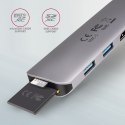Axagon HMC-5 stacja dokująca Przewodowa USB 3.2 Gen 1 (3.1 Gen 1) Type-C Szary AXAGON