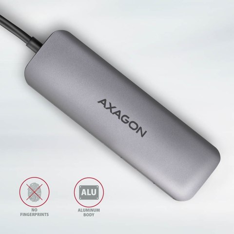 Axagon HMC-5 stacja dokująca Przewodowa USB 3.2 Gen 1 (3.1 Gen 1) Type-C Szary AXAGON