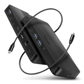 Axagon HMC-U4 stacja dokująca Przewodowa USB4 Czarny AXAGON
