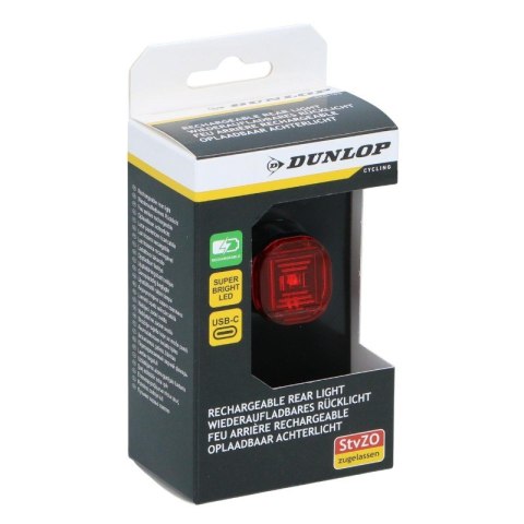 Dunlop - Lampka rowerowa tylna LED Akumulatorowa USB-C K-Mark Dunlop