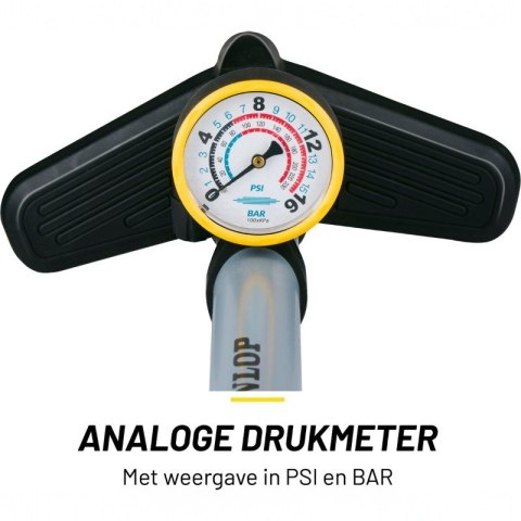 Dunlop - Pompka podłogowa do rowerów, piłek, materacy z manometrem (Niebieski) Dunlop