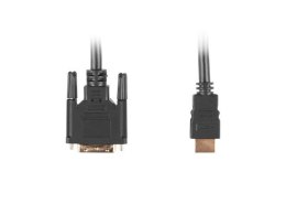Kabel Lanberg CA-HDDV-10CC-0030-BK (HDMI M - DVI-D (18+1) M; 3m; kolor czarny) Lanberg