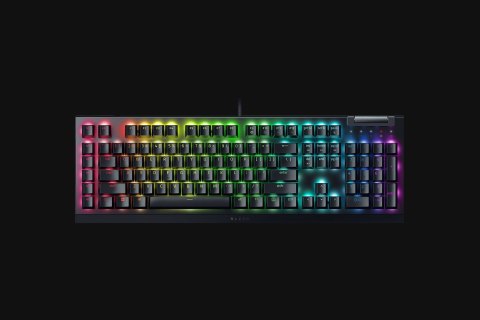 Mechaniczna klawiatura do gier Razer BlackWidow V4 X, żółty przełącznik, układ amerykański, przewodowy, czarny Razer No name