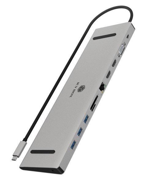 Stacja dokująca IcyBox USB-C -> HDMI/VGA/USB-A/USB-C/3,5mm RAIDSONIC