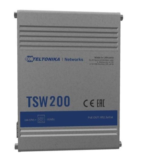 Switch Teltonika TSW200 x RJ45 1000Mb/s PoE+, 2x SFP, 240W Teltonika