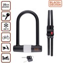 Black&Decker - Zapiecie rowerowe / blokada U-Lock 14x25 cm Black&Decker