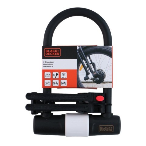 Black&Decker - Zapiecie rowerowe / blokada U-Lock 14x25 cm Black&Decker