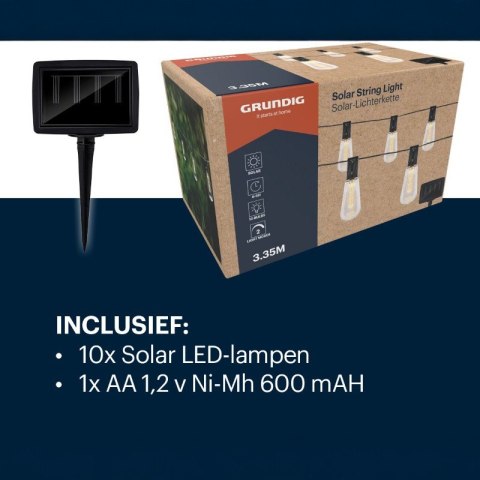 Grundig - Lampki ogrodowe solarne LED 3,35 m Grundig