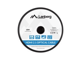 LANBERG KABEL HDMI LANBERG KABEL HDMI M/M V2.1 10M OPTYCZNY AOC CZARNY CA-HDMI-30FB-0100-BK Lanberg