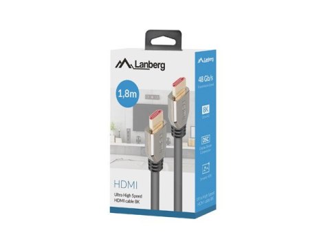 LANBERG KABEL HDMI M/M V2.1 1.8M 8K 60HZ CA-HDMI-30CU-0018-BK Lanberg