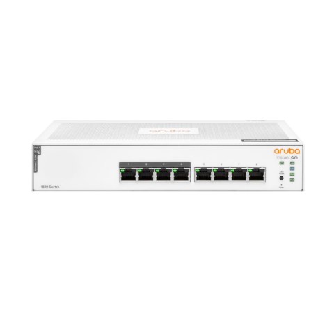 Aruba Instant On 1830 8G 4p Class4 PoE 65W Zarządzany L2 Gigabit Ethernet (10/100/1000) Obsługa PoE 1U Hewlett-Packard