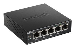 D-Link DGS-1005P/E łącza sieciowe Nie zarządzany Gigabit Ethernet (10/100/1000) Obsługa PoE Czarny D-Link