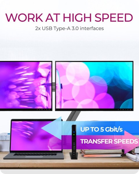 ICY BOX IB-DK2251AC Przewodowa USB 3.2 Gen 2 (3.1 Gen 2) Type-A Czarny RAIDSONIC