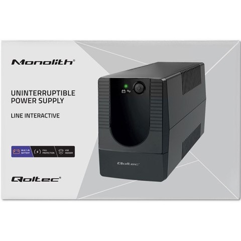 QOLTEC ZASILACZ AWARYJNY UPS LINE INTERACTIVE | MONOLITH | 1000VA | 600W Qoltec