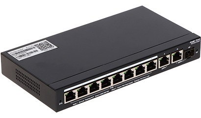 Ruijie Networks RG-ES210GS-P łącza sieciowe Zarządzany L2 Gigabit Ethernet (10/100/1000) Obsługa PoE Czarny Ruijie
