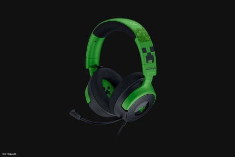Zestaw słuchawkowy Razer Gaming Kraken V4 X przewodowe nauszne z mikrofonem edycja Minecraft RAZER