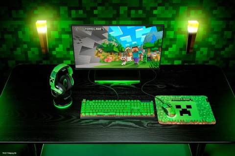 Zestaw słuchawkowy Razer Gaming Kraken V4 X przewodowe nauszne z mikrofonem edycja Minecraft RAZER