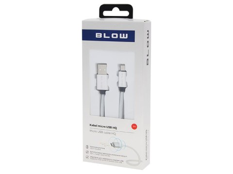 USB připojení A - Micro B 1,0m pletená šňůra - stříbrný úder