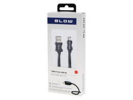 USB připojení a - Micro B 2.0m pletený černý puchýř
