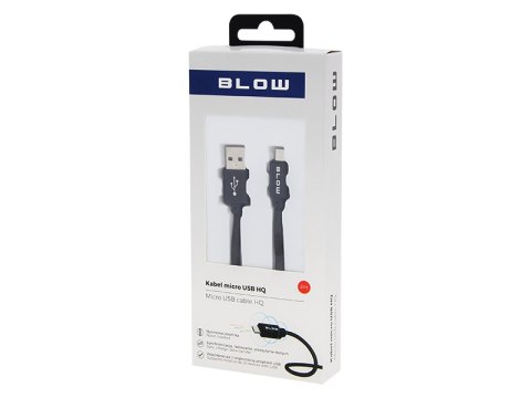 USB Connection a - Micro B 2.0m Braided Black Blister Blow