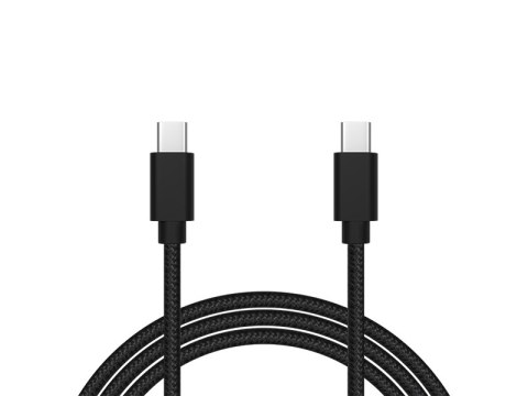 Przyłącze usb-c - usb-c 2.0 1,0m czarne plecionka Blow