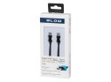Przyłącze usb-c - usb-c 2.0 1,5m czarne plecionka Blow