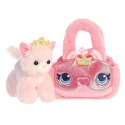 Fancy Pal - Pluszowa maskotka Kotka Księżniczka ze złotą koroną w różowej torbie 20 cm Eco-Friendly Fancy Pal