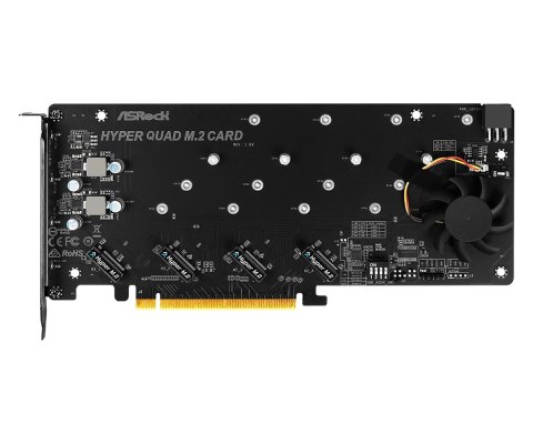 Karta ASROCK Hyper Quad M.2 do 4x M.2 SSD retail Asrock