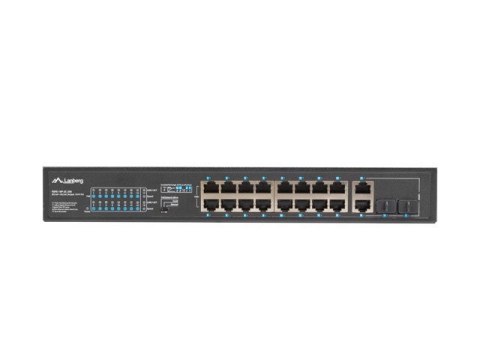 LANBERG SWITCH RACK 19" 16X 100MB POE+/2X COMBO GIGABIT 250W NIEZARZĄDZALNY RSFE-16P-2C-250 Lanberg