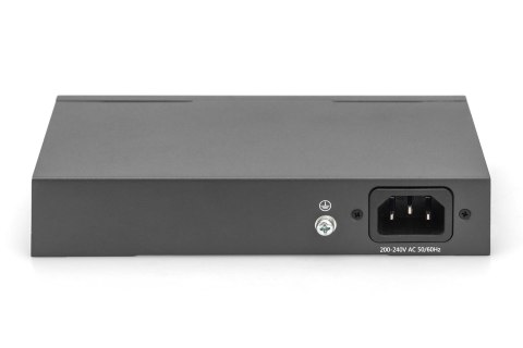 Switch 8+2 Port GE PoE, 8 Port PoE 802.3at, 10/100/1000 Mbps + 2 Port GE DIGITUS