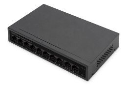Switch PoE 8+2 Port FE 8 Port PoE 802.3at, 10/100 Mbps DIGITUS