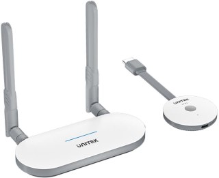 Unitek Bezprzewodowy nadajnik i odbiornik HDMI zasięg do 50m, biały UNITEK