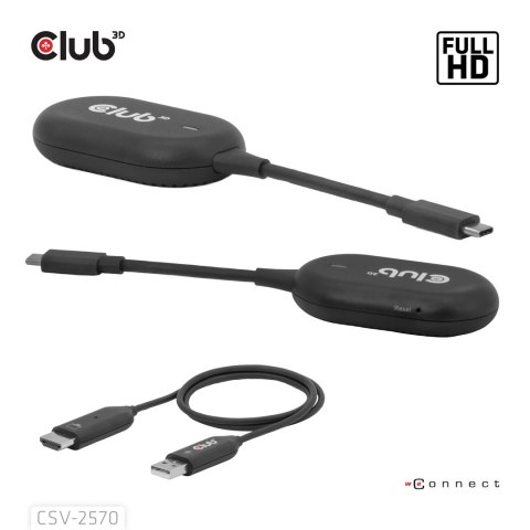 Adapter WRL USB-C na HDMI CSV-2570 Club3D Club 3D